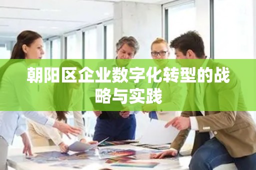 朝阳区企业数字化转型的战略与实践