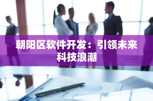 朝阳区软件开发：引领未来科技浪潮