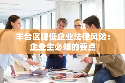 丰台区降低企业法律风险：企业主必知的要点
