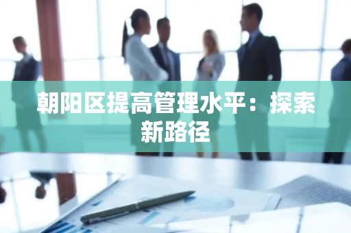 朝阳区提高管理水平：探索新路径