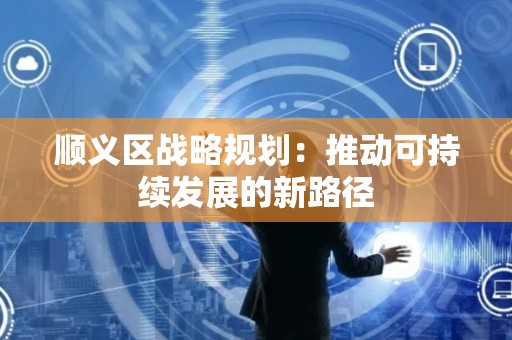 顺义区战略规划：推动可持续发展的新路径