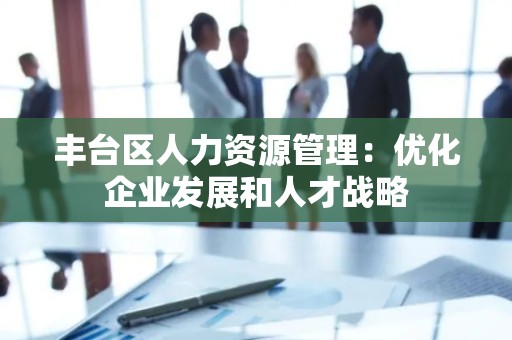 丰台区人力资源管理：优化企业发展和人才战略