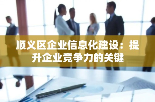 顺义区企业信息化建设：提升企业竞争力的关键
