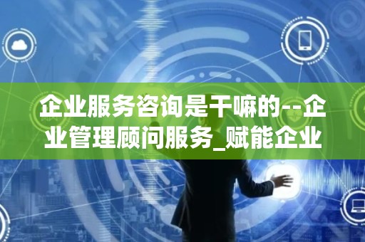 企业服务咨询是干嘛的--企业管理顾问服务_赋能企业成长的关键