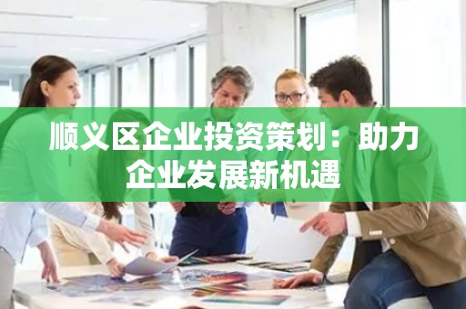 顺义区企业投资策划：助力企业发展新机遇