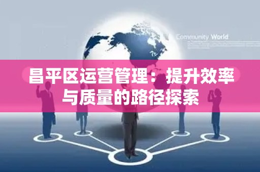 昌平区运营管理：提升效率与质量的路径探索