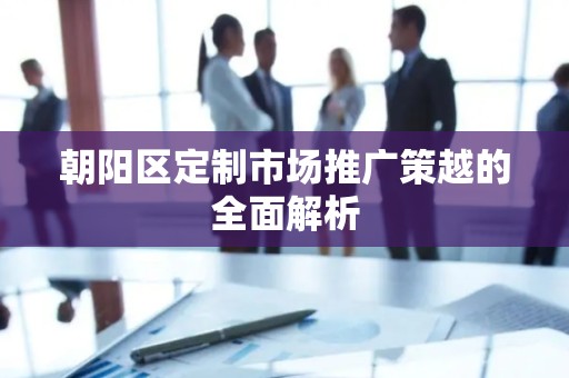朝阳区定制市场推广策越的全面解析