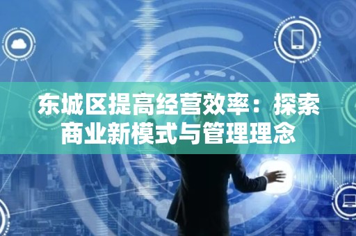 密云区提高经营效率：探索商业新模式与管理理念