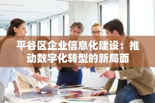 平谷区企业信息化建设：推动数字化转型的新局面