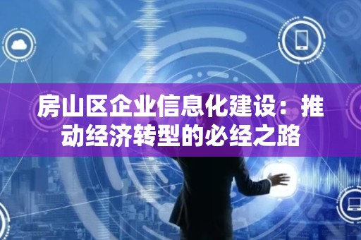 房山区企业信息化建设：推动经济转型的必经之路