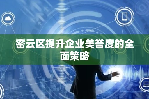 密云区提升企业美誉度的全面策略