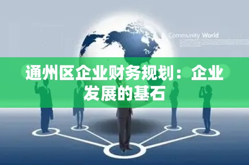 通州区企业财务规划：企业发展的基石