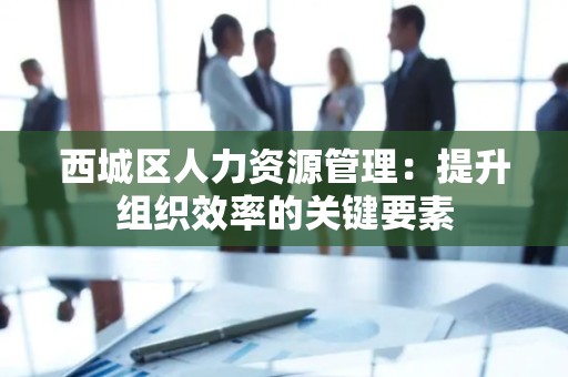 西城区人力资源管理：提升组织效率的关键要素