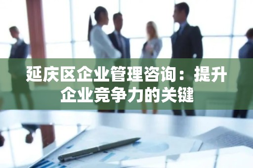 延庆区企业管理咨询：提升企业竞争力的关键