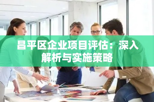 昌平区企业项目评估：深入解析与实施策略