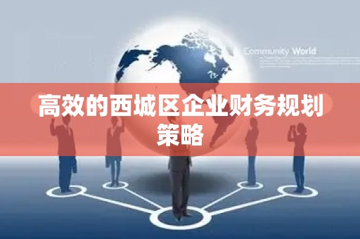高效的西城区企业财务规划策略