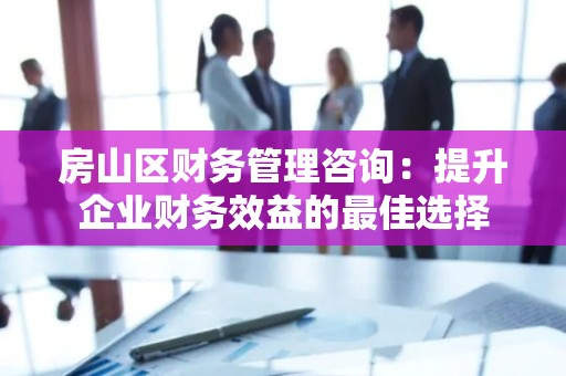 房山区财务管理咨询：提升企业财务效益的最佳选择