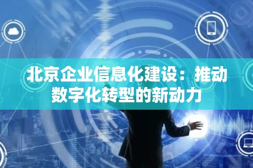 北京企业信息化建设：推动数字化转型的新动力