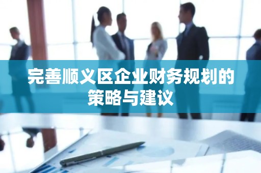 完善顺义区企业财务规划的策略与建议