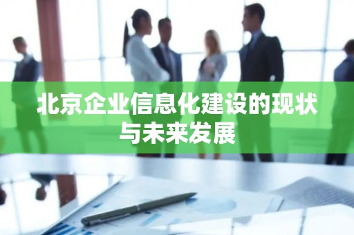 北京企业信息化建设的现状与未来发展